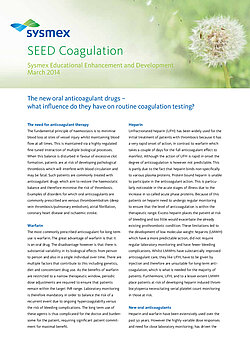 SEED: The new oral anticoagulant drugs - what influence do they have on routine coagulation testing