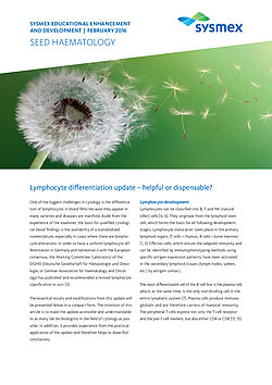 SEED: Lymphocyte differentiation update – helpful or dispensable?