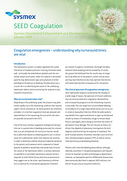 SEED: Coagulation emergencies - understanding why turnaround times are vital